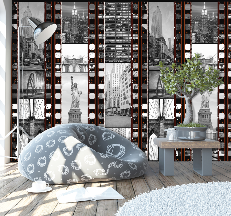 Collage av new york tapeter - Tenstickers