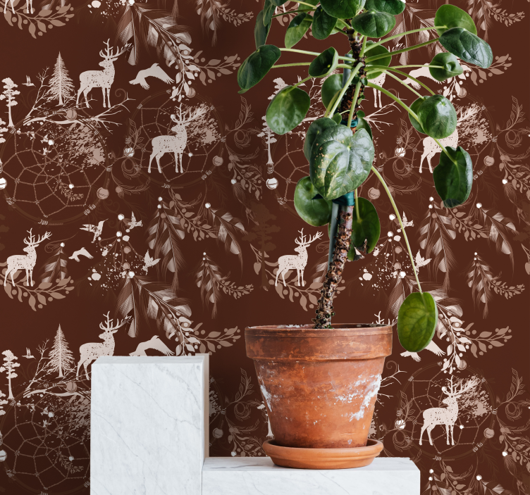 Dekorativa rådjur djur tapeter - Tenstickers