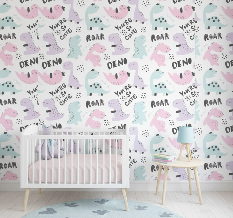 Dinosaurie tapet prinsessdino - Tenstickers
