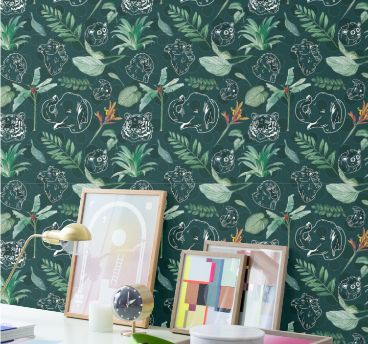 Djuransikten Tapet djungel - Tenstickers