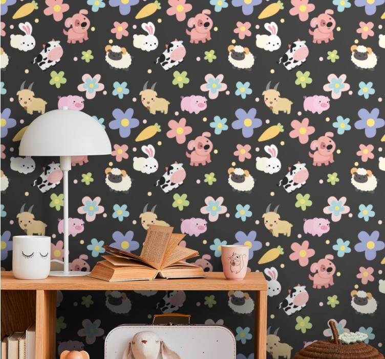 Djurmönster kul tapeter med djur - Tenstickers