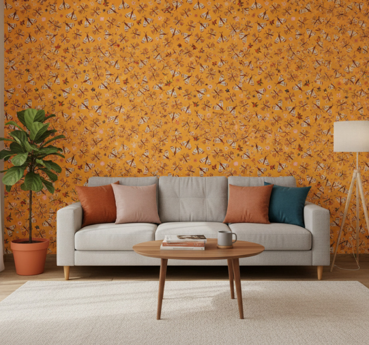 Dyr tapet handritade fjärilar - Tenstickers