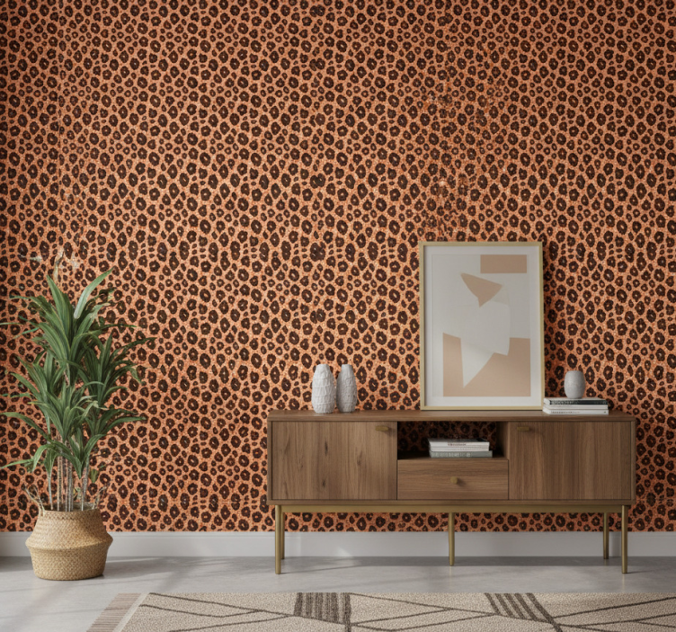 Dyr tapet leopardmönstermix - Tenstickers