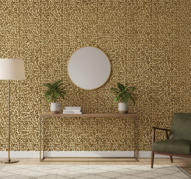 Dyr tapet med gult leopardmönster - Tenstickers