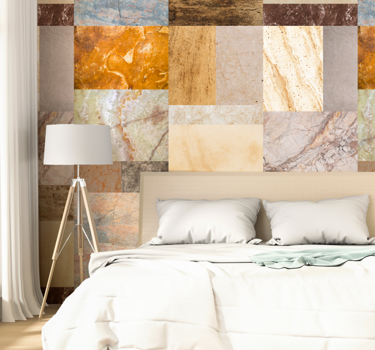 Elegans av marmor texturerat tapet - Tenstickers