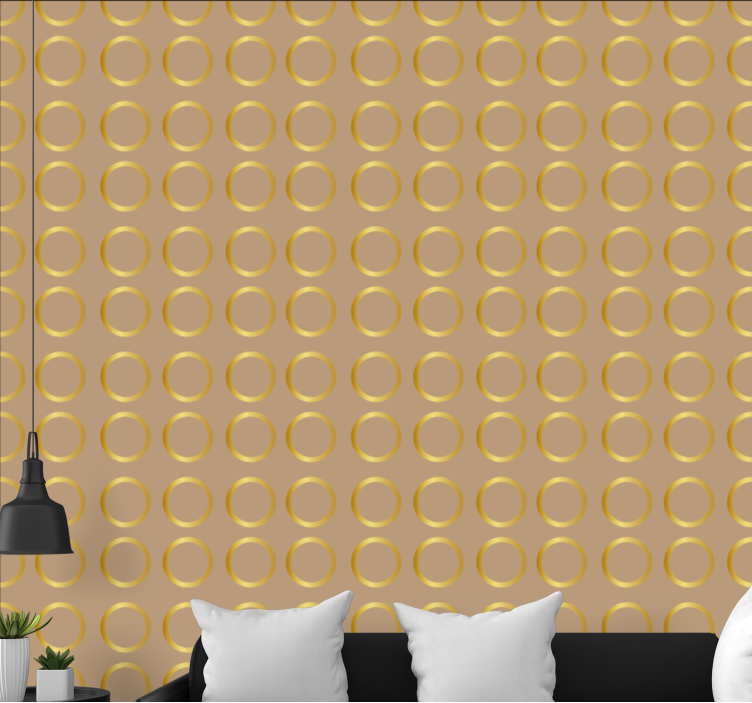 Elegant cirkelmönster Tapet cirklar, prickar och polka dots - Tenstickers