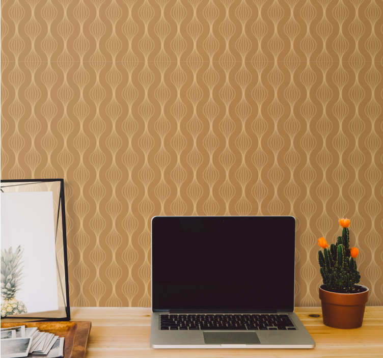 Elegant kurvmönster modern tapet - Tenstickers