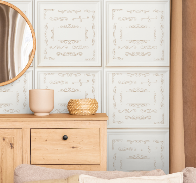 Elegant utsmyckad design Tapet plattor - Tenstickers