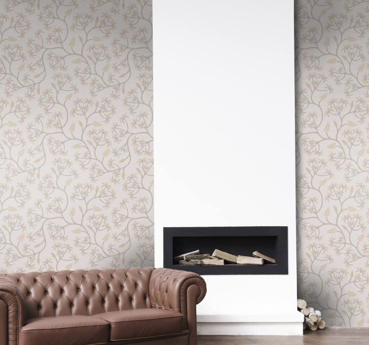 Eleganta blommor på grenar blommatapet - Tenstickers