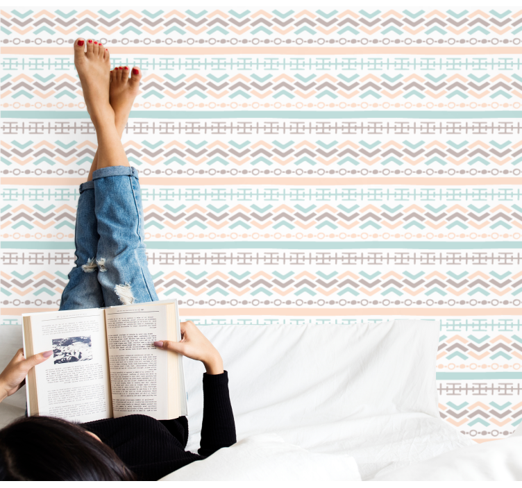 Etniska geometriska former triangel tapet - Tenstickers