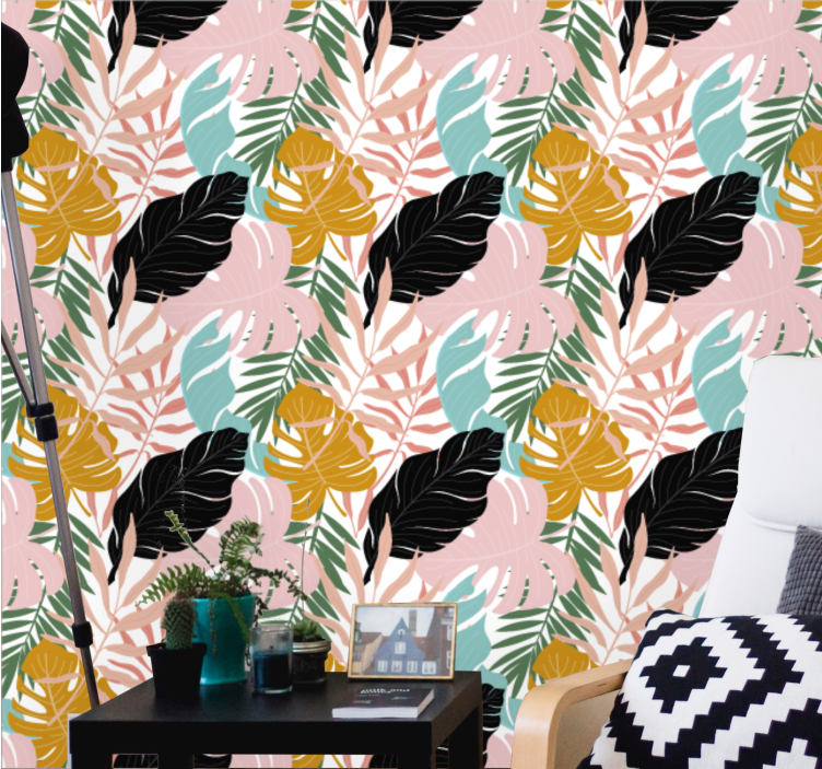 Exotiskt löv sortiment Tapet blad - Tenstickers