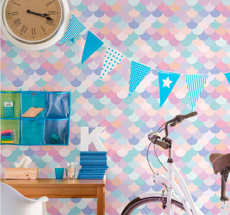 Fjäll med mjuka toner tapeter med djur - Tenstickers