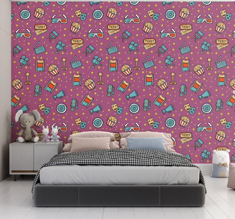 Filmkväll - flicka barn tapet - Tenstickers