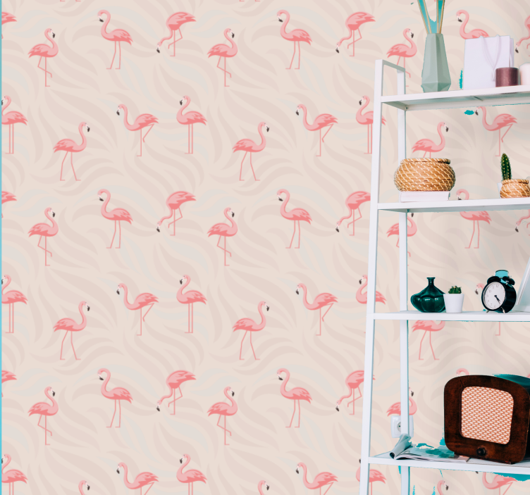 Flamingo ensemble Dyr tapet - Tenstickers