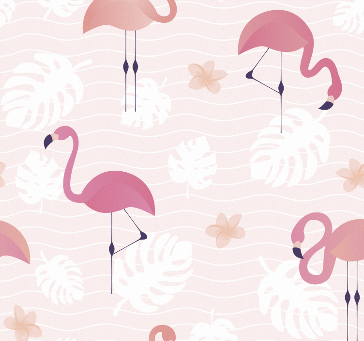 Flamingo huddle djur tapet - Tenstickers