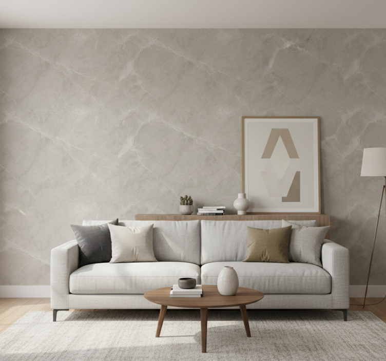 Fondtapet vardagsrum cementplatta - Tenstickers