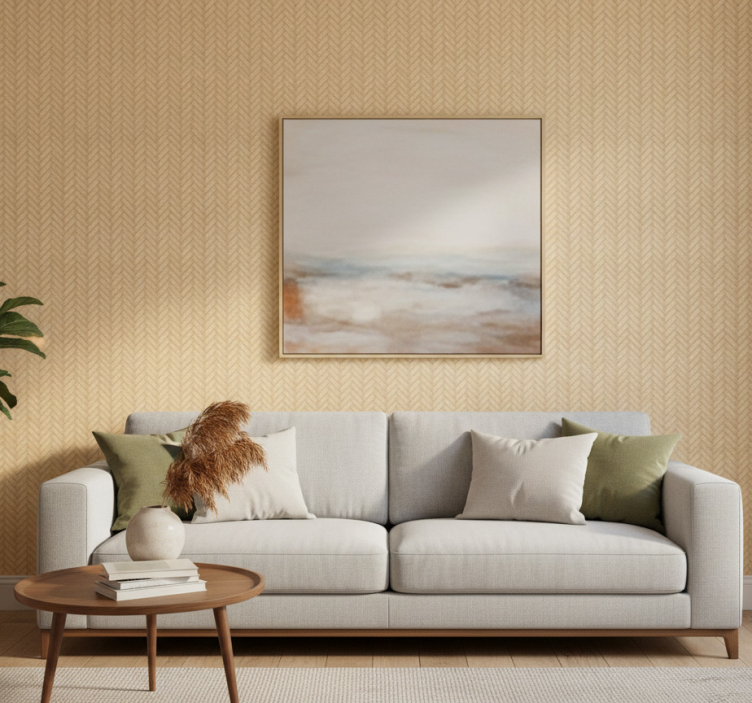 Fondtapet vardagsrum i korgmönster - Tenstickers