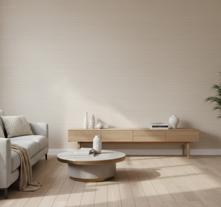 Fondtapet vardagsrum neutral gräsklippstextur - Tenstickers