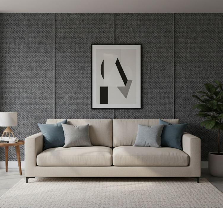 Fondtapet vardagsrum vävd ytmönster - Tenstickers