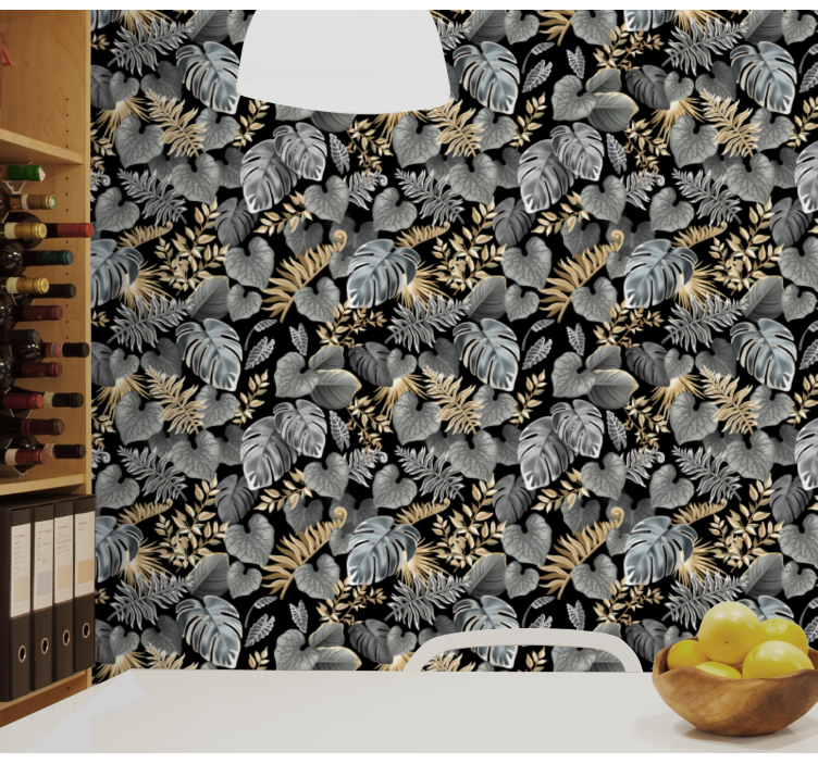 Gammaldags stil med träd djungel tapet - Tenstickers