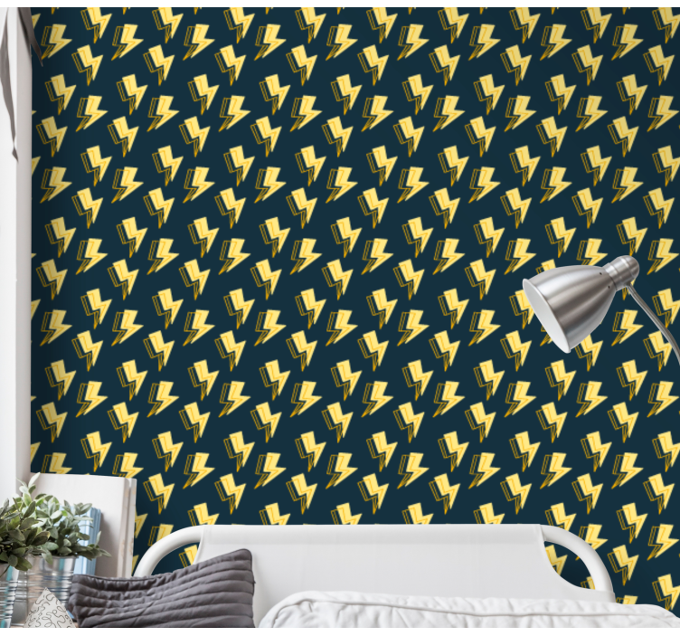 Geometrisk blixt 3D tapet - Tenstickers