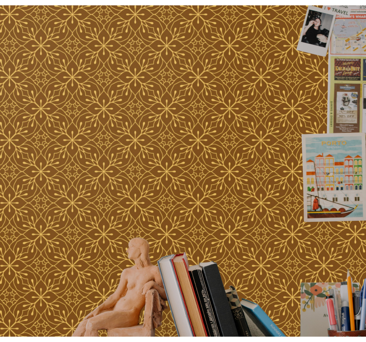 Geometrisk blommig Tapet plattor - Tenstickers