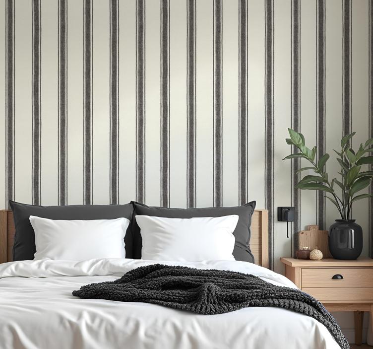 Geometriska tapeter svart diplomatisk rak - Tenstickers