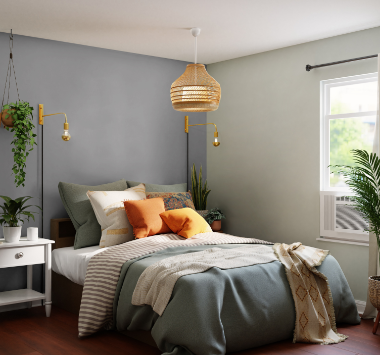 Tapetdesign i grå färg - Tenstickers