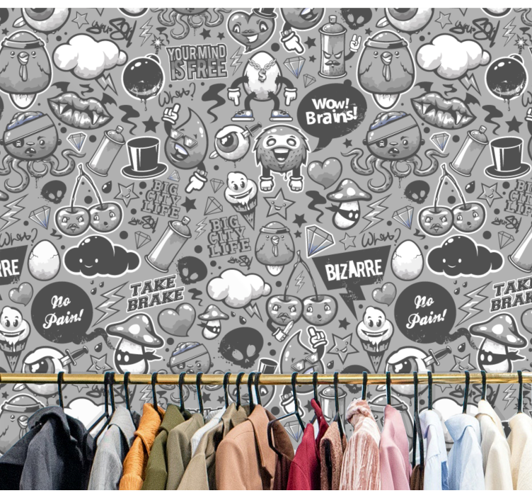 Grafitti konst tapeter - Tenstickers