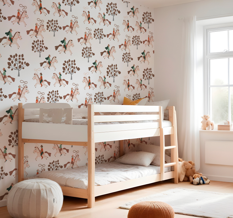 Häst tapet ridning i skogen - Tenstickers