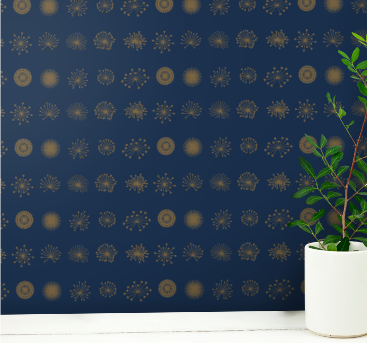 Himmelska burstmönster Tapet konst - Tenstickers