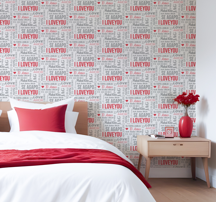 i love you olika språk brev tapet - Tenstickers