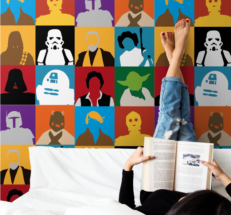 Ikoniska silhuetter Tapet konst - Tenstickers