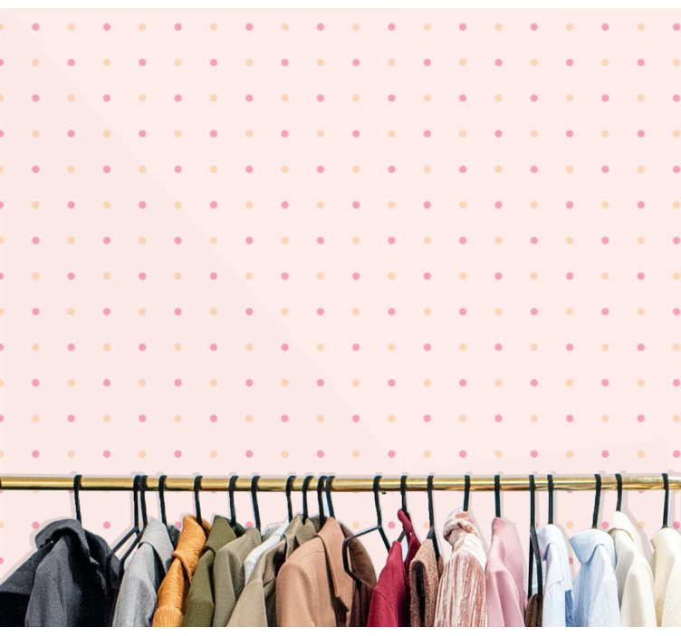 Känsligt prickmönster Tapet cirklar, prickar och polka dots - Tenstickers