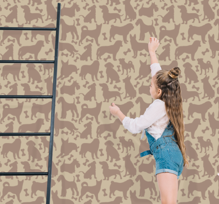 Tapet hundar feline motiv - Tenstickers