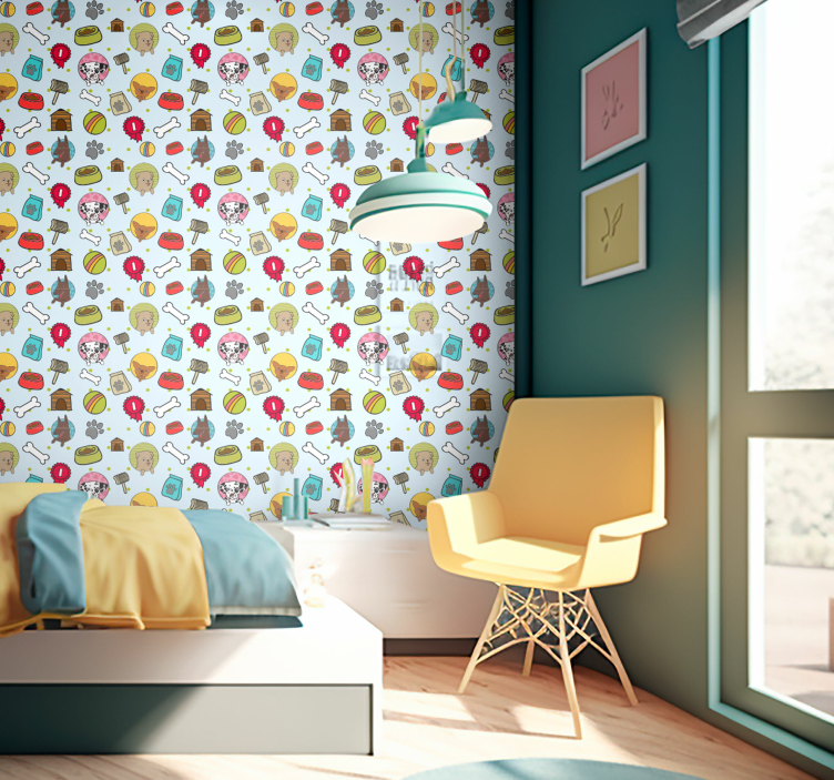 Lekfulla valpmotiv Tapet hundar - Tenstickers