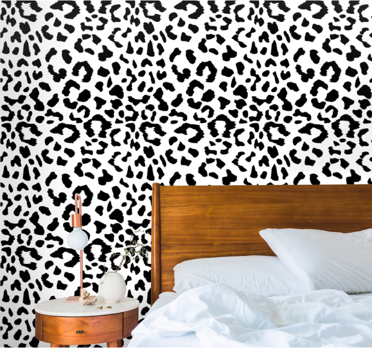 Leopard enkel tapet med djurtryck - Tenstickers