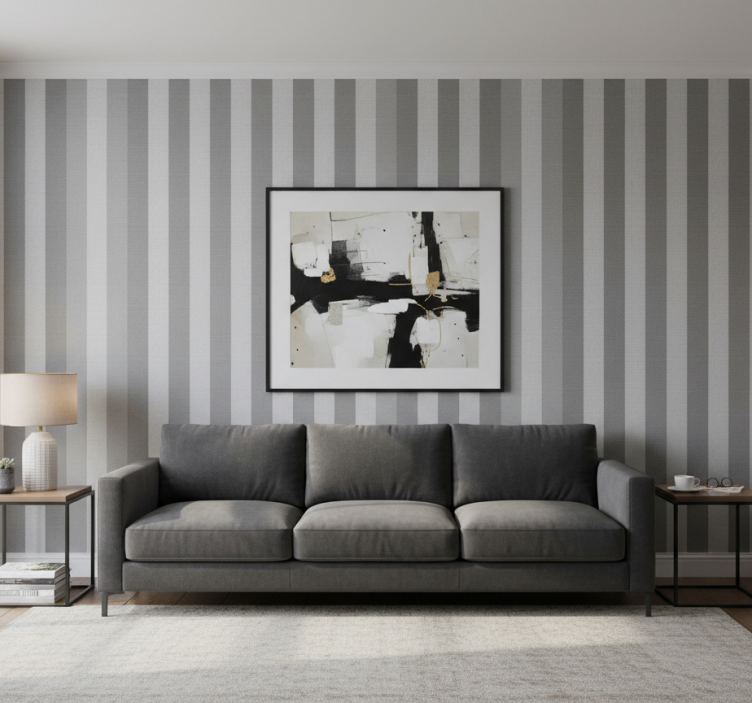 Linjärt bordsyta fondtapet vardagsrum - Tenstickers