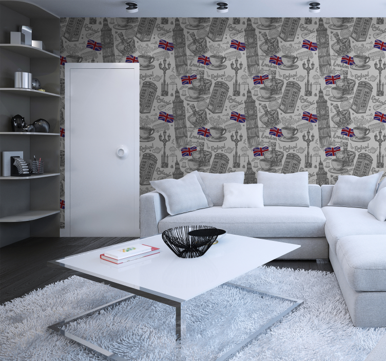 London element modern tapet - Tenstickers