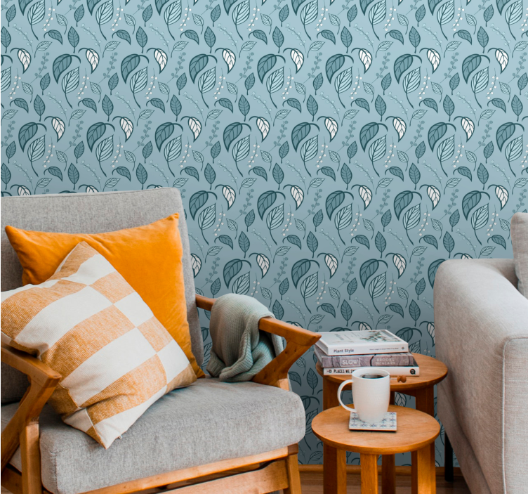 Skandinavisk grodd Tapet blad - Tenstickers