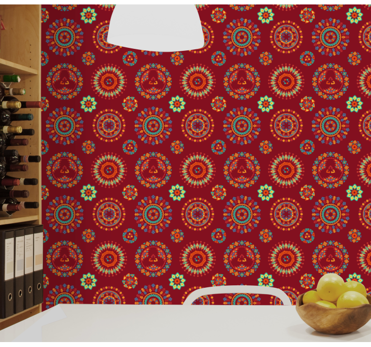 Mandalaer i afrikansk stil abstrakt tapet - Tenstickers
