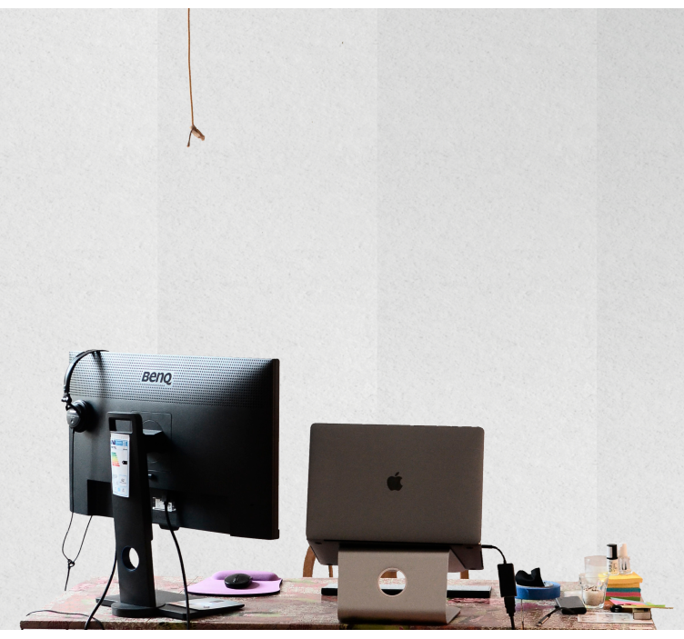 Minimalistisk arbetsyta Tapet tegelstenar - Tenstickers