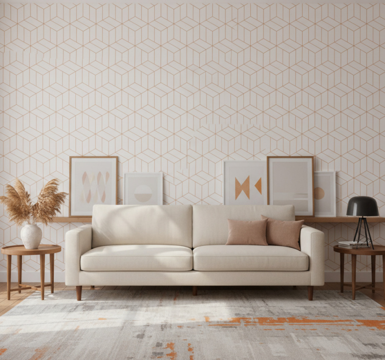 Modern olika oktagoner modern tapet - Tenstickers