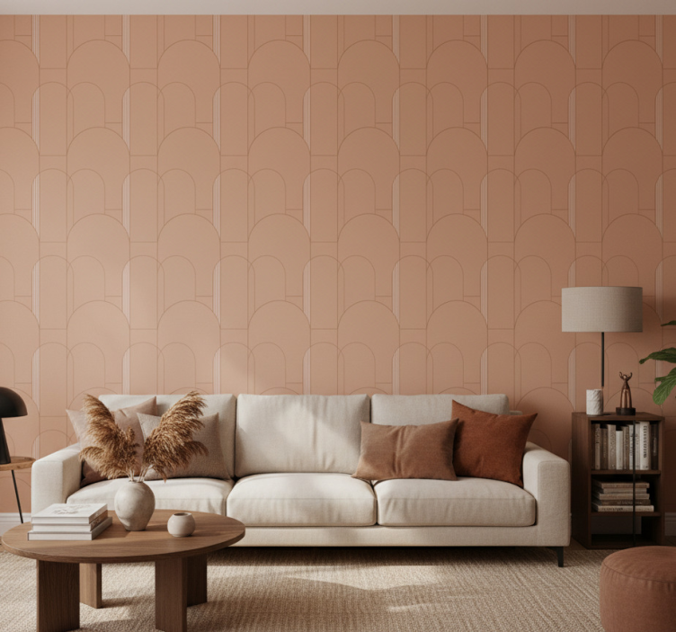 Modern tapet geometriska kurvor design - Tenstickers