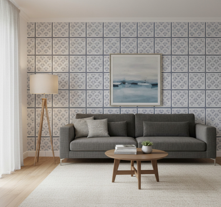 Modern tapet geometriska mönstersektioner - Tenstickers