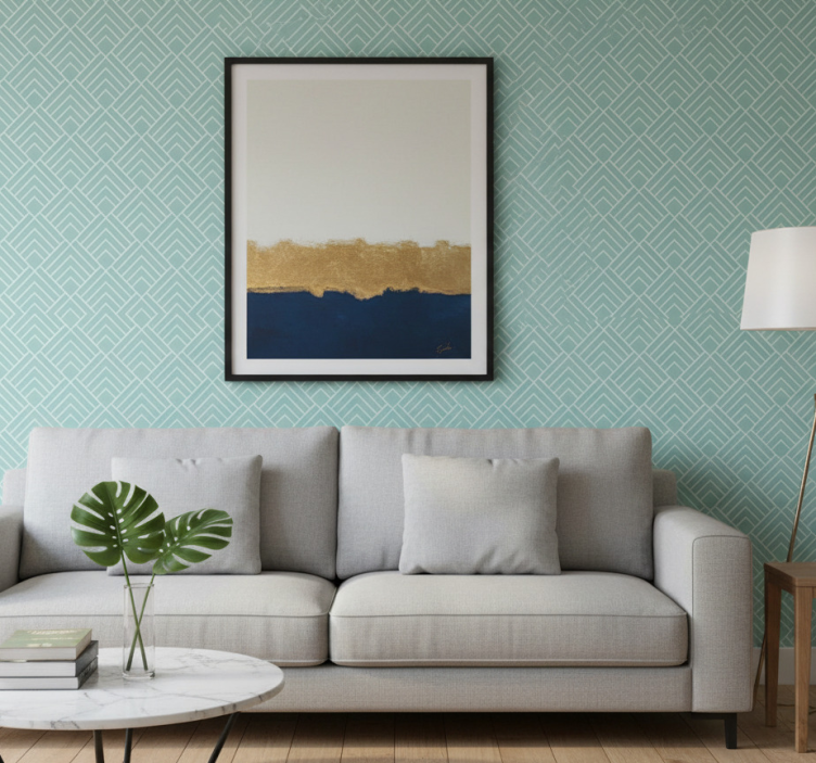 Modern tapet med geometrisk mönsterstil - Tenstickers