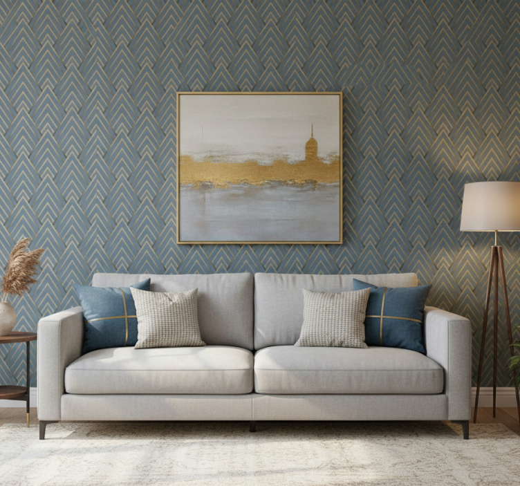 Modern tapet stilren geometrisk mönster - Tenstickers