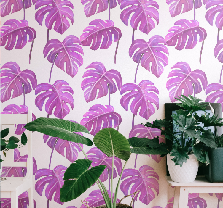 Monstera deliciosa Tapet blad - Tenstickers