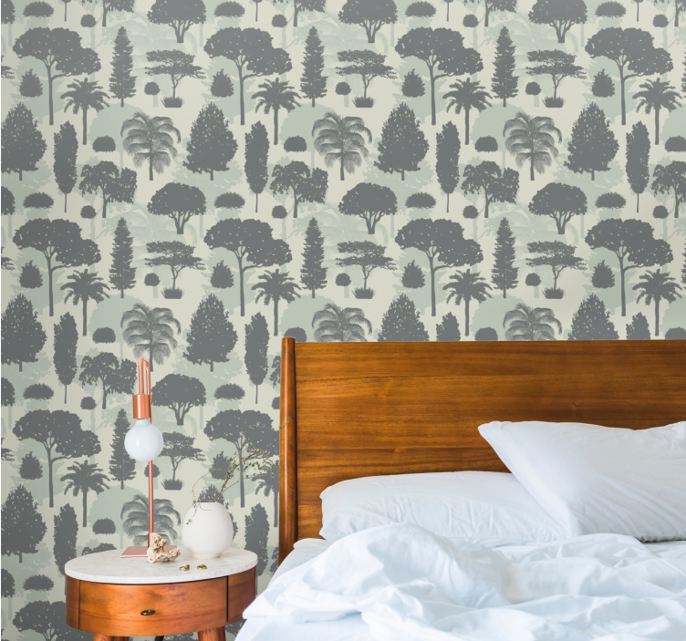 Nordisk stil trädmönster sovrum tapet - Tenstickers