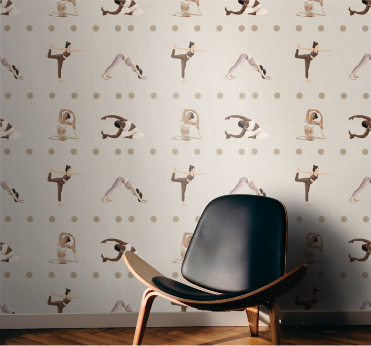 Olika yogaställningar tapeter - Tenstickers